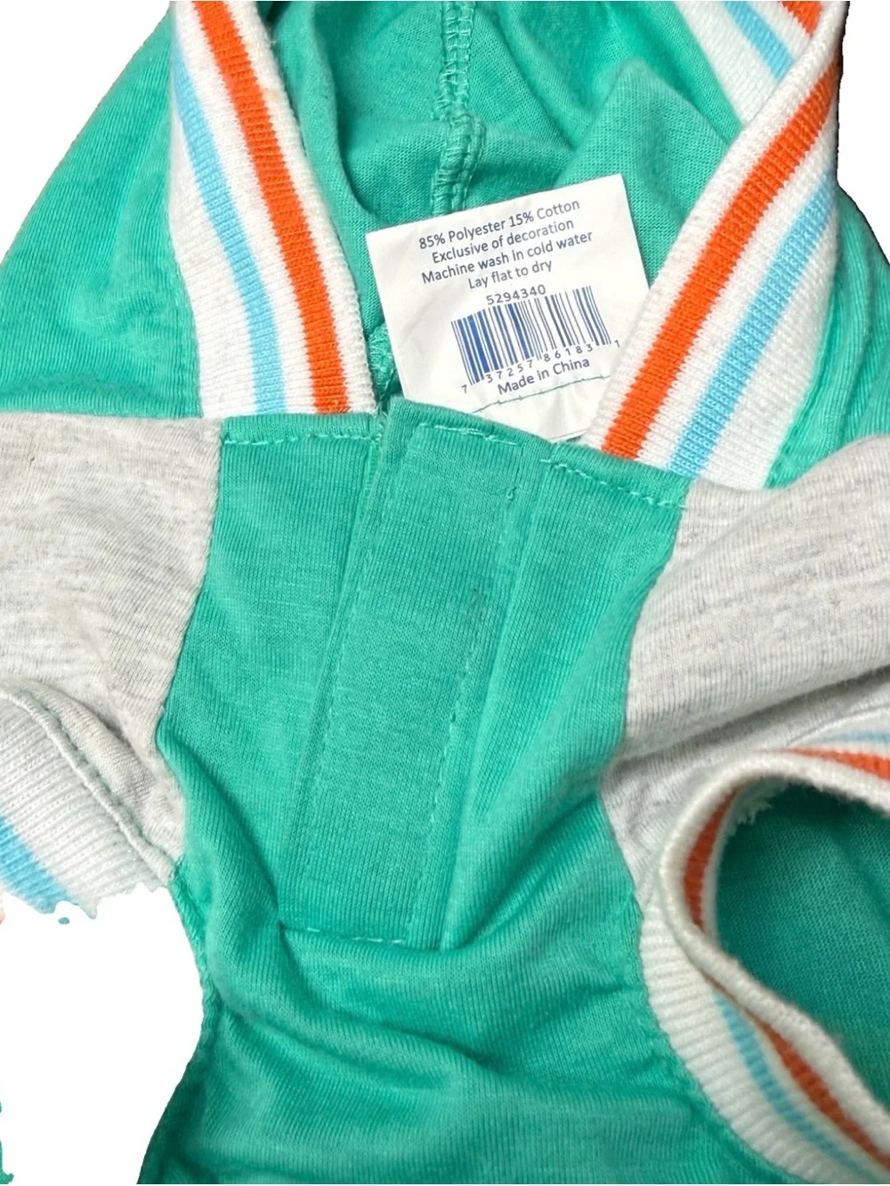 NWOT Top Paw Oh Kale No Hooded Dog Hoodie, Size M, Green/Gray, Cotton/Polyester